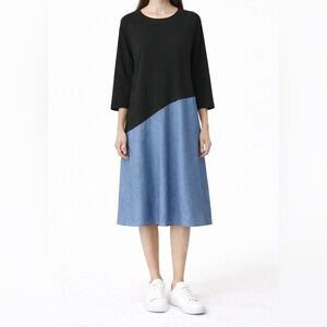 Coco Color block black and blue dress size medium